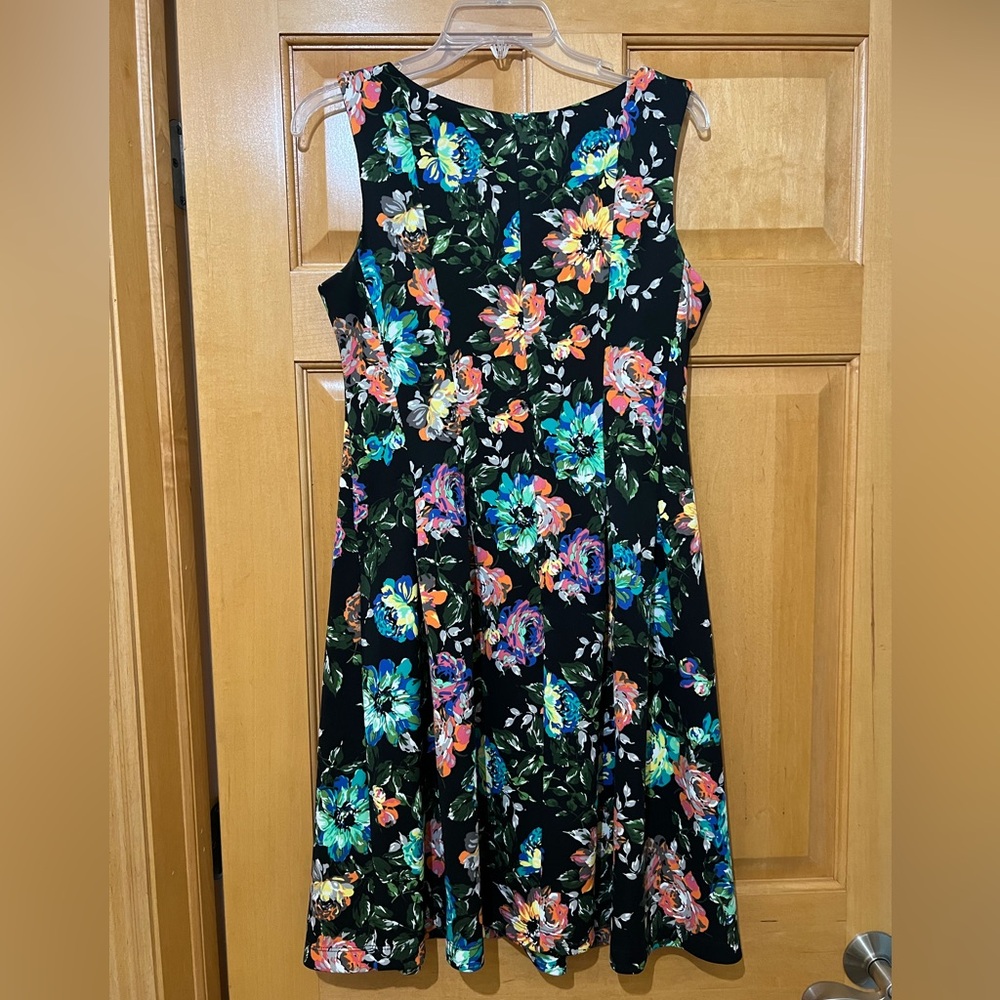 Metaphors Black Floral Dress Sleeveless Mini Size 10